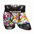 2014 new arrival fly opening front open boxer brief for men, colorful printing, wide waistband